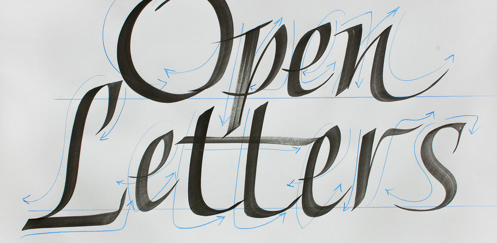 Calligraphy: open letters